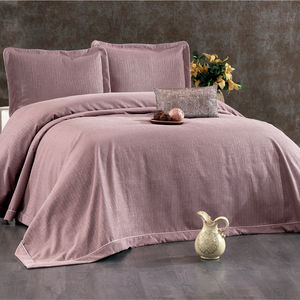 Juego de Cubrecamas Guzide EVITA de 4 Piezas, Diseño Clásico a Rayas con Rosas Secas, 100% Chenilla Tejida, Antiácaros, Lavable, Tamaño King, para Uso Doméstico - Product Image 1