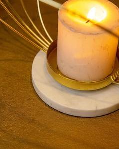 Bougeoir votif en métal élégant de haute qualité au design moderne avec bocal en verre pour la décoration intérieure pendant Noël - Product Image 2