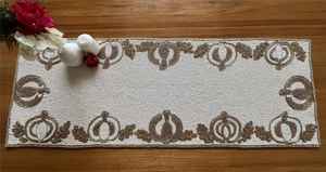 Mantel Individual con cuentas, cargador redondo hecho a mano para comedor de lujo y decoración de vacaciones, pieza única hecha a mano con cuentas, mantel, inauguración de la casa - Product Image 4