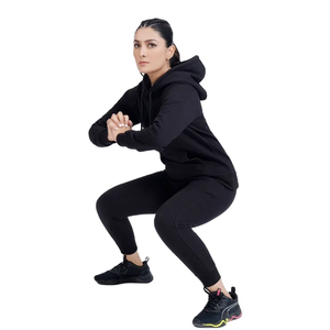 Conjunto Deportivo de Invierno Unisex Ecológico y Grueso, con Logotipo Personalizado, Dos Piezas, de Algodón, Transpirable y Resistente al Viento para Mujer - Product Image 3