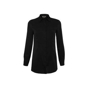 Camisa Larga Entallada para Mujer con Cuello Asimétrico y Bordado - Product Image 1