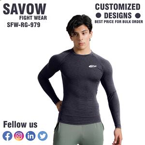 Camiseta de Compresión de Manga Larga para Hombre, de Alta Calidad, para MMA, BJJ, Secado Rápido, Protección UV, para Surf, con Logotipo Personalizado, Fabricación OEM - Product Image 5