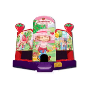 Commercial grade PVC strawberry jumper my first cartoon figure bouncer rosita fresita bounce house for sale