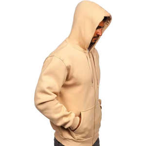 Sudadera con Capucha de Alta Calidad 100% Algodón para Hombre con Cierre y Logotipo Bordado, Tinte Liso, Personalizable, para Invierno, Gimnasio, Corte Holgado - Product Image 5