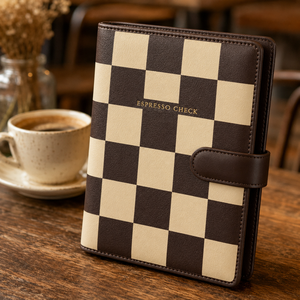 Agenda personalizzata LABON A6 con copertina in similpelle <span class=keywords><strong>a</strong></span> <span class=keywords><strong>quadretti</strong></span>, rilegatura ad anelli ricaricabile, chiusura <span class=keywords><strong>a</strong></span> scatto, organizer. - Product Image 3