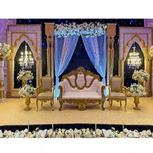Mehraab thème scène pour Walima décoration mariage musulman thème Nikah scène décor Grand moghol thème mariage fibre scène - Product Image 1