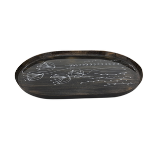 Vajilla de hierro moderna bandeja ovalada esmalte pegatina bandeja de servicio para restaurante y Hotel suministros hechos a mano personalizados - Product Image 4