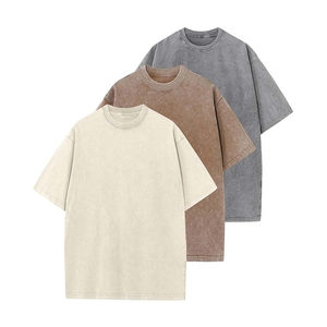 Chemises décontractées amples pour hommes 2025, style athlétique, manches courtes, col en V, coupe ample, légères, 100 % coton sergé - Product Image 4