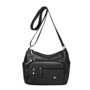 Womens Casual PU Leather <b>Crossbody</b> <b>Bag</b> | Adjustable Shoulder Strap | Vintage Solid Color - Product Image 1