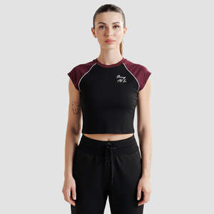 T-shirt Edge en noir-marron, design respirant - Product Image 1