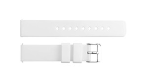 Bracelet de montre intelligent unisexe JD417 blanc en silicone sport avec boucle en acier inoxydable, souple et réglable, pièce de rechange pour montre - Product Image 3