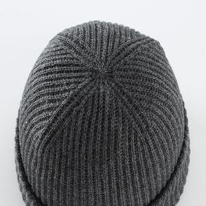 Wholesale Jacquard Logo Plain Streetwear Black <b>Slouch</b> Knit Hats Sport Custom Labels Beanie Hat For Women Beanie - Product Image 4