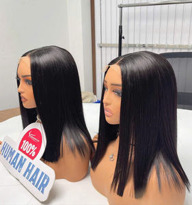 วิกผมบ๊อบวิกผมตรงทรงตรงสำหรับผู้หญิงวิกผมทรงบ็อบแบบมีลูกไม้ด้านหน้าสุดหรูสีดำตรงจาก vietmanese - Product Image 1