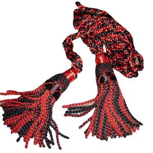 Dos sujetacortinas clásicos con borlas, cuerda dorada con borlas color mostaza, cordón morado, cordón de seda escocés tipo gaita de bagpipe - Product Image 5