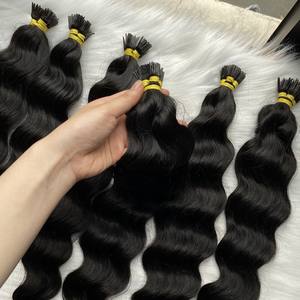 ผมต่อแบบ I-tip สีดำยาวลอน  ผมแท้เวียดนาม  จัดเรียงเกล็ดผม  ขายส่ง - Product Image 2