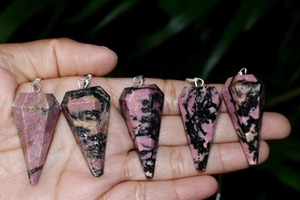 High Quality Spiritual Rhodonite Amethyst <b>Crystal</b> Cone Dowsing Pendant Handmade Souvenir <b>Crystal</b> <b>Crafts</b> Meditation Mascot Cube - Product Image 6