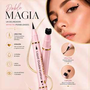 Eyeliner liquido doppio, impermeabile, a lunga durata, con punta fine e applicatore a forma di cuore - Product Image 6
