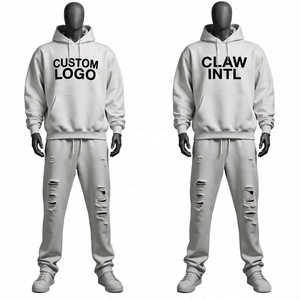 Custom Essentials Baggy 100% Cotton Tech Fleece Chándal Unisex Fabricante Pantalones de chándal y Sudadera con capucha Conjunto para hombres - Product Image 1