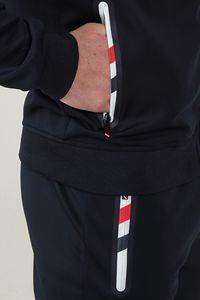 Logotipo personalizado Bordado personalizado Ropa con logotipo Chaqueta corta y con capucha Jogger conjunto de dos piezas de verano Pantalones cortos conjunto de hombres deporte conjunto corto - Product Image 3