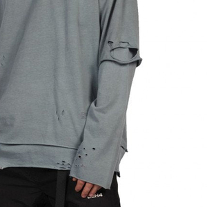 Camiseta de doble capa de estilo único hecha a medida para hombre, camiseta de doble capa con estampado de logotipo personalizado de buena calidad para hombre - Product Image 6