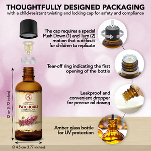 Aromatika Aceite Esencial de Pachulí 100% Puro 100ml Aromaterapia Natural Piel Seca Aroma Dulce Destilado al Vapor - Product Image 5