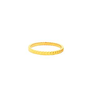 (Prix correspond uniquement au coût du travail) Bague fine pour amoureux en or jaune 18K 22K 24K pour femme, fiançailles et mariage, 2,14g 0,2cm, certifiée Au916 - Product Image 6