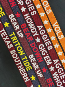 New Style Women's Handbag Accessories Leopard Embroidery <b>Beaded</b> <b>Door</b> Straps Pink White Cross-Body Strap Canvas Metal Belts - Product Image 2