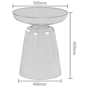 Mesa auxiliar moderna Zephyr de la mejor calidad, acabado dorado con base de pedestal para sala de estar y uso en oficina, precio de fábrica - Product Image 6