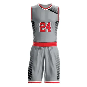 2024 Latest Design Best Selling Custom Printed Design Basketball Wear Uniforms Personalized Durable Adults Basketball Uniform