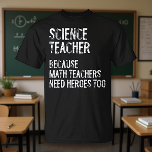 Maglietta per insegnanti di scienze per insegnanti di matematica che hanno bisogno di eroi per uso promozionale - Product Image 3