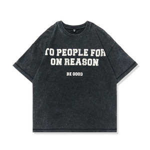 Nueva llegada OEM al por mayor logotipo personalizado peso pesado Camiseta 100% algodón lavado ácido camiseta hombres holgado liso camiseta para hombres - Product Image 4