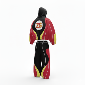 Premium 320 GSM coupe-vent costume doux polyester tissu rouge jaune noir panneaux incurvés personnalisable logo sérigraphie grande taille - Product Image 4