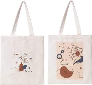 Vente en gros Sac fourre-tout en toile de coton biologique imprimé sur mesure 100% Sacs fourre-tout en coton pour femmes OEM Made in Vietnam - Product Image 1