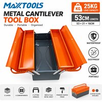 Boîte à outils cantilever en métal robuste de 53 cm, capacité de charge de 25 kg, étui de rangement portable pour quincaillerie, organisateur d'atelier, garage domestique, OEM