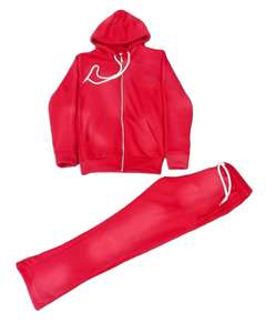 ชุดวอร์มผู้ชายลายพิมพ์ดิจิทัลผ้าฝ้าย 100% ล้างสีแบบแอซิด ทรงโอเวอร์ไซส์ สไตล์วินเทจ ชุดสองชิ้น เสื้อและกางเกงจ็อกเกอร์ สำหรับฤดูหนาว รับสกรีนโลโก้ - Product Image 3