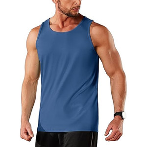 เสื้อกล้ามผู้ชายสีดำ ผ้าฝ้าย 100% สำหรับออกกำลังกาย แบบเรียบ - Product Image 5