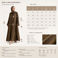 Robe maxi abaya rayée personnalisée |   Fabricant de vêtements modestes en mélange de lin léger et coupe ample pour les marques européennes