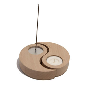 Soporte de incienso de madera de inspiración antigua con grabado floral artístico para el hogar, el templo, el ritual sagrado y la decoración clásica - Product Image 5