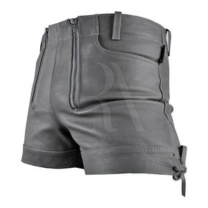 Pantalones cortos de cuero hechos en Pakistán de alta calidad Venta en línea Pantalones cortos de cuero de último diseño - Product Image 2