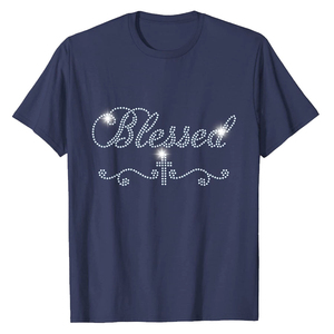 เสื้อยืดคอกลมแขนสั้นสำหรับผู้ชายผ้านิ่มผสมพลอยเทียมสำหรับชุดลำลองไซส์ใหญ่พิเศษ - Product Image 5