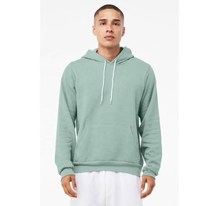 Bella toile 3719 unisexe sweat à capuche brodé doux Airlume peigné anneau filé coton éponge polaire pull poussiéreux bleu respirant - Product Image 1