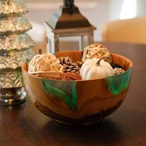 Amazing Best Quality Newly Designed and Stylish Eco Friendly Resin Wood <b>Soup</b> <b>Bowl</b> Serving Wooden <b>Bowl</b> at Best Price - Product Image 4