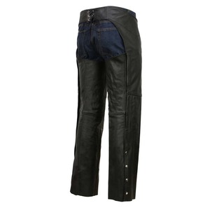 Customized logo <b>Leather</b> <b>Chaps</b> Motorcycle <b>Chaps</b> Plain Bikers Riding Pants Cowboy Vintage <b>Leather</b> <b>Chaps</b> Black - Product Image 3