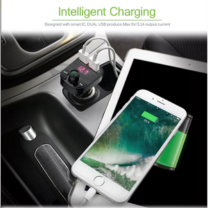 สำหรับเครื่องส่งสัญญาณบลูทูธ FM ที่ชาร์จในรถยนต์ DSP รีโมทคอนโทรลสเตอริโอ 2 USB 3.1 พอร์ตชาร์จ 3-in-1 เครื่องเล่น MP3 ที่วางโทรศัพท์ - Product Image 3