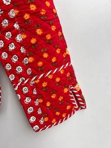 Indien fait à la main Burfi matelassé coton Patchwork veste nouveautés unisexe hiver manteau bouton respirant chauffé Style bohème - Product Image 4