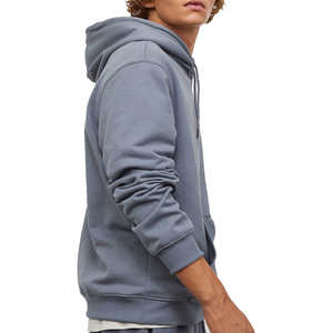 Sudadera con capucha personalizada de talla grande de invierno de color sólido más forro polar grueso de ajuste holgado con patrón de logotipo impreso y cuello con capucha - Product Image 3