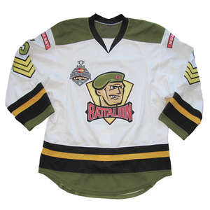 Vente chaude vêtements de hockey sur glace transfert de chaleur col en V manches longues rayé imprimé maillot de sport pour adultes à des prix très bas - Product Image 4