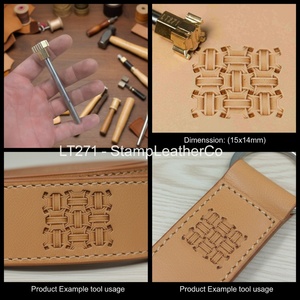 ตะกร้าหนัง LT271ลายสานออกแบบให้มีขนาด15X14มม. (7/12 "x 5/9") สำหรับงานหัตถกรรมเครื่องหนัง - Product Image 1