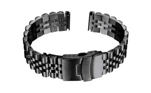 Unisex Luxury GD251 Black Stainless Steel <b>Watch</b> Band Strap 20-22mm Silver Adjustable Soft Waterproof Breathable Custom Logo - Product Image 3