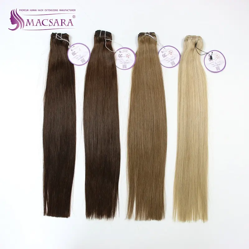 Produzione di capelli vietnamiti cuticola vergine di alta qualità allineata trama dei capelli umani grezzi vergini remy migliori fasci